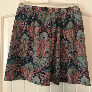 Francesca’s paisley printed skirt